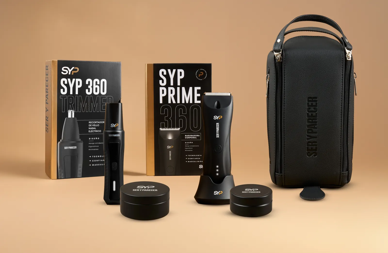 Kit de productos SYP fotografiado para ecommerce